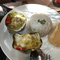 Paradise Amok (jackfruit curry dish) #Veganuary at Babel Guesthouse in Siem Reap