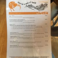 Lunch menu page 1 of 2 at Mountain Cafe in Aviemore