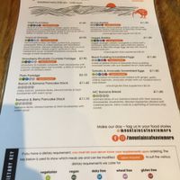 Breakfast menu (8:30am-12pm) at Mountain Cafe in Aviemore