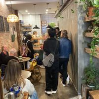 Upstairs line at Urban Backyard in New York City