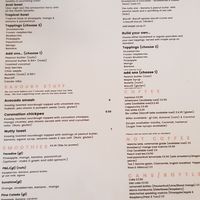 The menu. at Sunday Coffee & Kitchen in Guisborough