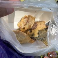 Mock meats like fish puff  at Ruean Thong Veg Food in Hua Hin