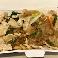 Noodles and mock meat delivered   at Ruean Thong Veg Food in Hua Hin