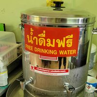 Cold and fresh water available at Ruean Thong Veg Food in Hua Hin