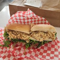 Tuscan Pollo sandwich. at Nonno's Plant-Based Butcher in Hamilton