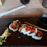 strawberries and ginger combination is what bought me!  at Sakura Lofoten in Svolvaer