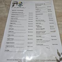 Menu at Veggiemania Lovina in Banjar