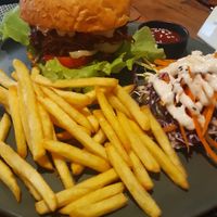 Pulled pork burger at All Vegan Cafe' Restaurant in Phuket
