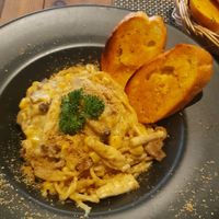 Creamy pasta at All Vegan Cafe' Restaurant in Phuket