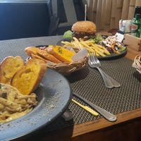 Thai satay with peanut sauce and all other food at All Vegan Cafe' Restaurant in Phuket