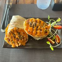 Sweet potato falafel burritoos  at All Vegan Cafe' Restaurant in Phuket