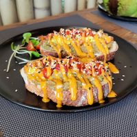 Avocado Cheese Toast at All Vegan Cafe' Restaurant in Phuket