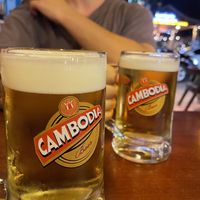 Cheap beer when you buy food!  at Khmer Taste Restaurant in Siem Reap