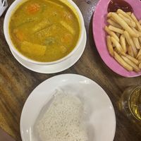 Cambodian veg curry, slightly different to a Thai green, defo worth a try  at Khmer Taste Restaurant in Siem Reap