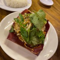 Banana blossom salad   at Khmer Taste Restaurant in Siem Reap