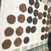 Cookies on display.  at After School Cookie Club - Borough Yards in London