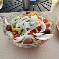 Greek salad veganized    at Glifada Casual Food, Cafe and Mini Market in Corfu