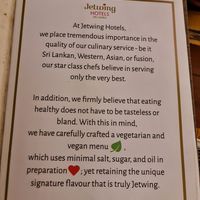 Their commitment to the environment. at Jetwing Sea Hotel in Negombo