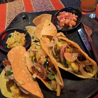 Vegan tacos at Taco y Chela in Santa Marta