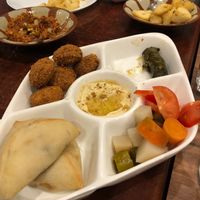 Vegan platter  at Shamiat Authentic Syrian Restaurant in Northcote