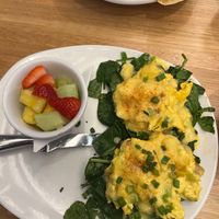 JUST Egg Benedict at Silver Diner - National Harbor in Oxon Hill