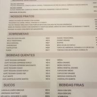 Cardápio (foto de set.2025) at Santiago Padaria Artesanal  in Sao Paulo