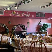 Lots of seating options  at Vida Cafe in Fort Worth