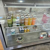 Pre-made juices at Orange County Creamery  in San Clemente