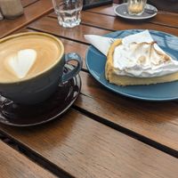 Vegan Lemon Meringue with Coffee at Soul Garden Glebe in Glebe