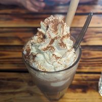Iced Chocolate with vegan cream and ice-cream at Soul Garden Glebe in Glebe