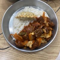 Vegan bulgogi with dumpling  at Daejeob - 대접 in Gwangju
