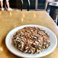Rye and seed bun  at Copenhagen Coffee Lab in Nice
