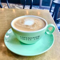 Oat latte  at Copenhagen Coffee Lab in Nice