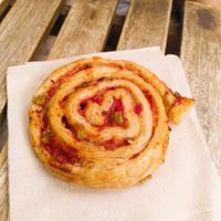 Pizza roll at More Bakery & Cafe in Budapest