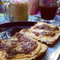 Banana jam toast! at Cha Chai Home in Koh Phayam