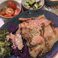 King oyster mushroom with sweet potatoe  at Ngam Ngam Neighbourhood in Kuala Lumpur