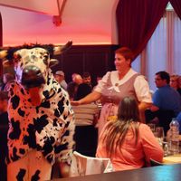 "Cow" danced around the whole restaurant at Stadtkeller in Luzern