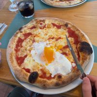 Margherita Pizza with Egg (vegetarian obviously!) at Mamma Grazia in Fuerteventura