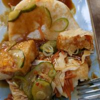 Bao bun with crispy tofu at Tokyo Streets in Bremen