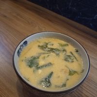 The kelp-miso-soymilk soup, loved trying Kelp! Very tasty at Tian Zhi Yu - Heaven Driven Vegan 天之御草食 in Kaohsiung