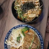 Mushroom steak rice and bbq noodles  at Tian Zhi Yu - Heaven Driven Vegan 天之御草食 in Kaohsiung