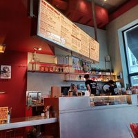 Counter where you have to order at Knees To Chin in Ghent