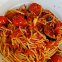 Spaghetti alla vegetariana at Kavana Istra in Novigrad