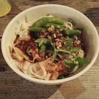 Peanut chili noodles 🍜🥜🫛🌶️ at Chay Chay by royals and rice in Muenster