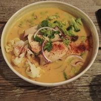 Mango king oyster mushroom curry 🍛🥭🍄‍🟫🥦 at Chay Chay by royals and rice in Muenster