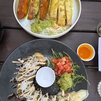 Tofu satay Spieße & Spargel Sushi   at Chay Chay by royals and rice in Muenster