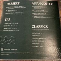 Menu July 2025 - Desserts and hot drinks  at Chay Chay by royals and rice in Muenster