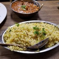 Chana Masala and Jeera Rice
 at Rasoi Indian Restaurant in Decatur