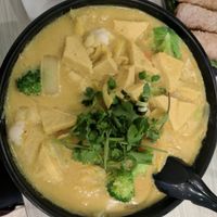 Coconut curry soup made vegan  at Taste of Saigon in Calgary