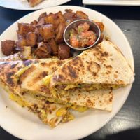 Brussels vegan quesadilla   at Toast Coffee + Kitchen in Long Beach